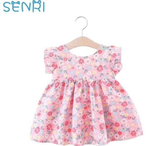 2021 New Toddler Baby Girls Dress Summer Kids Flower Princess Dress Sleeveless Floral Backless Casual Girl Children Clothes