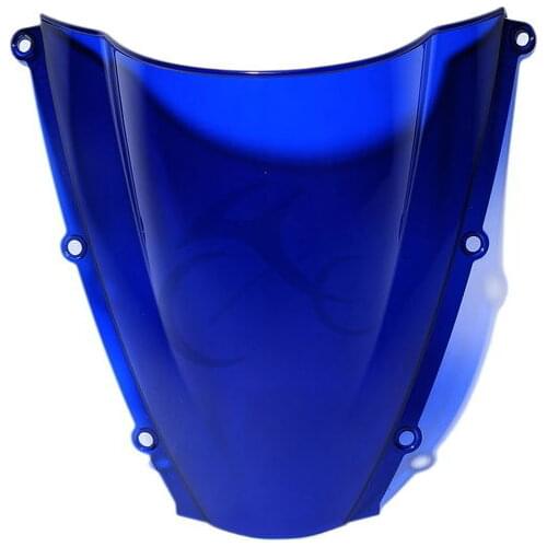 New Dual Bubble Blue Windshield Windscreen For HONDA CBR600RR CBR 600 RR 03-04
