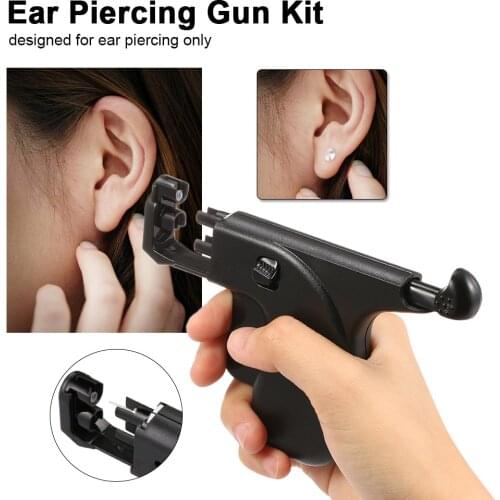 Stainless Steel Ear Piercing Gun Kit Ear Pierce Gun Set Safety Ear Pierce Gun with Ear Studs Earrings Tool