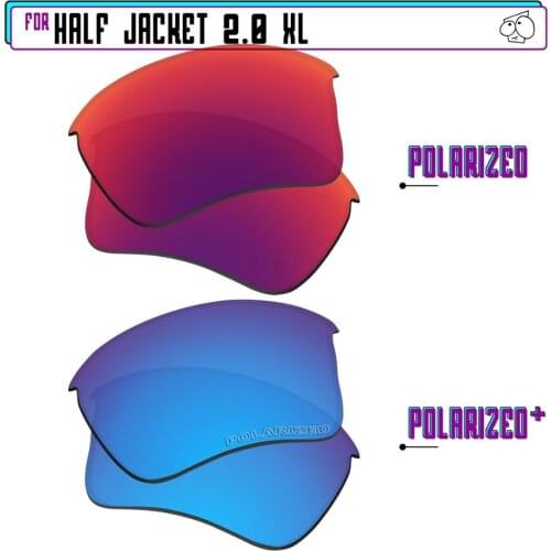 EZReplace Polarized Replacement Lenses for - Oakley Half Jacket 2.0 XL Sunglasses - BlueP Plus-MidnightP