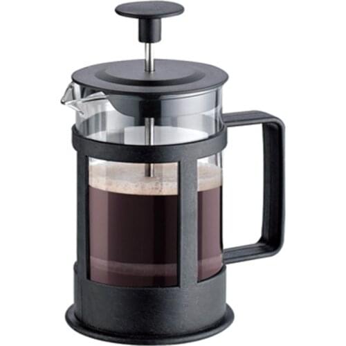 Practical French Press Coffee & Tea Maker 12Oz, Thickened Borosilicate Glass Coffee Press Rust-Free and Dishwasher Safe