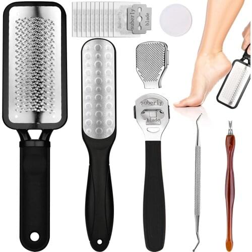 Professional Foot File Stainless Steel Callused Remover Pedicure File Dead Skin Remover Pedicure Scrubber Foot Rasp Exfoliating
