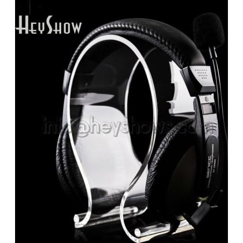 General Acrylic U Shape Headphone Bracket Trestle Transparent Headset Display Stand Desk Portable Earphone Holder Support Device