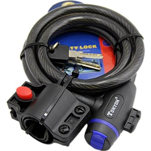 Bicycle Cable Lock Road Bike Lock Anti-theft Cable Lock with 2 Keys Security Lock Steel For Mountain MTB Bike Motorcycle 5 Color