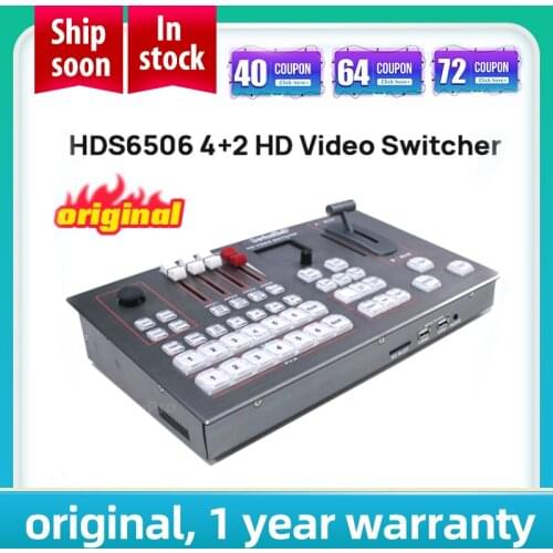 DeviceWell HDS6506 4+2 HD Video Switcher HDMI SDI video mixer for New Media Live Youtube Ins TV Broadcasts pk atem mini pro