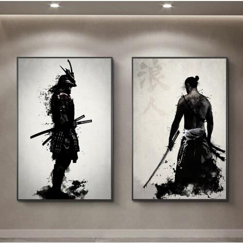 Japanese Samurai Posters HD Print Canvas Painting Wall Art Decorative Pictures Figure Paintings For Living Room Decor No Frame
