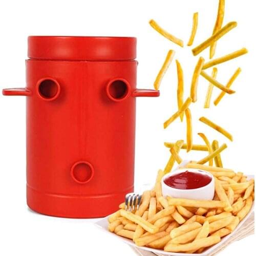 Maker Potato Slicers French Fries Maker French Fries Cutter Machine & Microwave Container No Deep-Fry to Make Healthy Fries