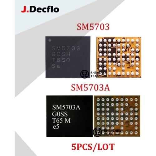 JDecflo 5Pcs/Lot SM5703 SM5703A For USB Charging IC Charger Samsung A8000 J610F J500H J700F J200F J250F J500F J3300 IC de Carga