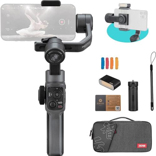 Zhiyun Smooth 4 Q2 Vlog Live 3-Axis Handheld Smartphone Gimbal Stabilizer for iPhone Xs Max X 8 7& Samsung S9,S8 & Action Camera