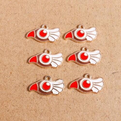 10pcs 20*11mm Cartoon Alloy Enamel Bird Charms for Pendant Necklaces Drop Earrings Keychain DIY Jewelry Making Craft Accessories