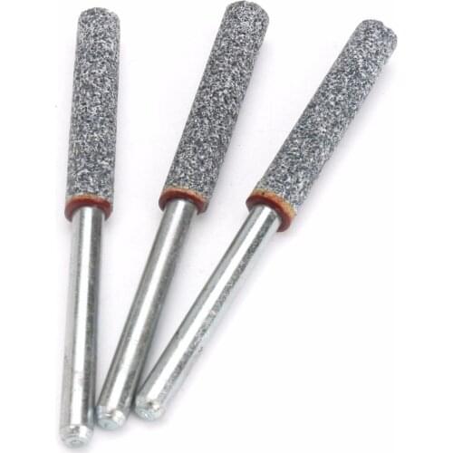 6pcs 3/16" 4.8mm Diamond Chainsaw Sharpener Burr Stone File Chain Saw Electric Grinding Drill Bit