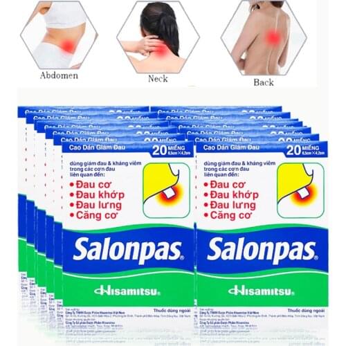 60pcs Vietnam Herbal Patches Shoulder Muscle Joint Pain Stiff Patch For Exercise In Muscle Strain Good Effect