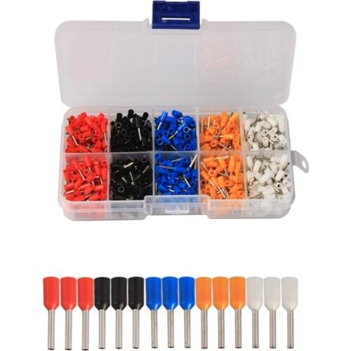 800 Pcs Electrical Wire Connector Crimping Terminal Cable Cold Pressed Insulated Sleeve Terminals Set