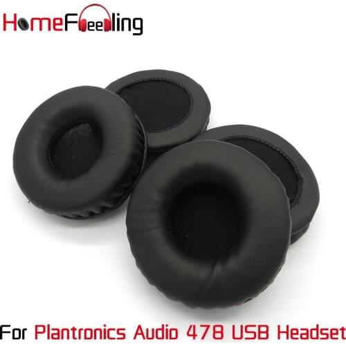 Homefeeling Ear Pads For Plantronics Audio 478 USB Headset Earpads Round Universal Leahter Repalcement Parts Ear Cushions