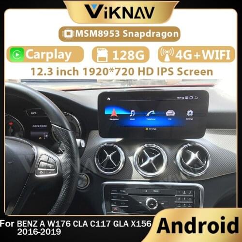 Android car radio for benz A W176 CLA C117 GLA X156 2016-2019 car GPS navigation head unit stereo recorder multimedia player