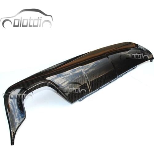Carbon Fiber Rear Lip Bumper Fins Spoiler Diffuser for BMW 5 Series E60 M Tech Side Double Exhaust Tips