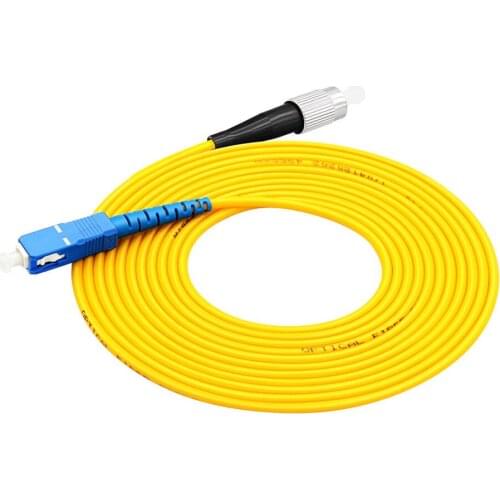 Free Shipping 10pcs/lot 3M FC-SC Simplex 9/125 SingleMode SM Fiber Optic Cable Patch Cord Jumper