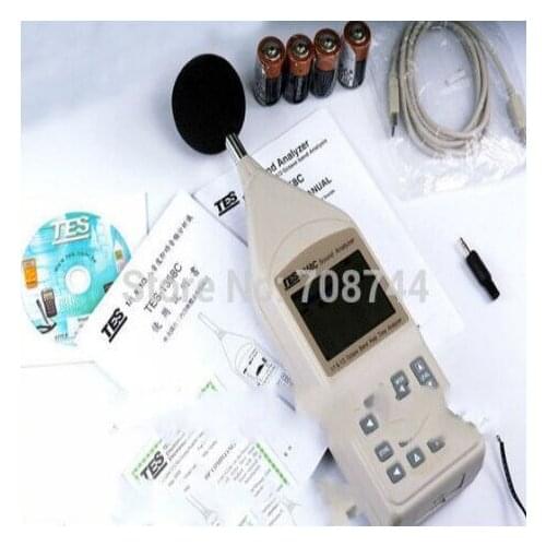 Fast Shipping TES-1358C Sound Analyzer Real Time 1/1 & 1/3 Octave Band Analysis