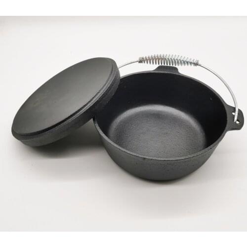 2QT Cast Iron Camp Dutch Oven 20cm Iron Pot