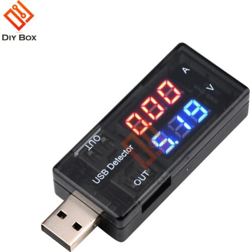 Dual Output USB Tester Mobile Power Charging Detector Tester Dual Display LED Digital Voltmeter Ammeter Voltage Current Detector