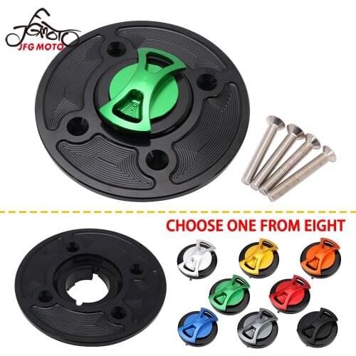 CNC Aluminum Motorcycle Keyless Gas Fuel Tank Cap For KAWASAKI NINJA 650 Z650 VERSYS-X 300 Z900 NINJA400 ZX-6R KLX230/R