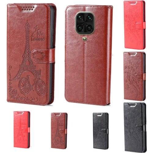 For Xiaomi Redmi Note 9 Pro butterfly flower Tower Flip Leather Wallet Phone Case For Xiaomi Redmi Note 9S Phone cover card slot