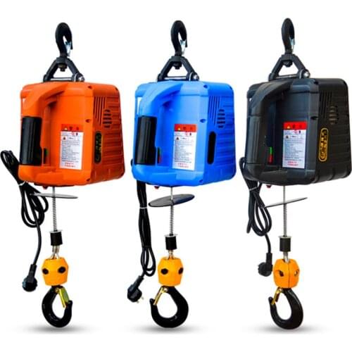 200KG Electric Hoist Portable Electric Hand Winch Traction Block Electric Steel Wire Rope Lifting Hoist Towing Rope 220V/110V