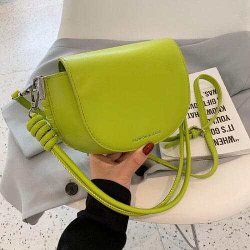 European and American Fashion Ladies Luxury High-quality Handbags 2021 New Autumn Tide Casual Simple Messenger Bag Saddle Bag