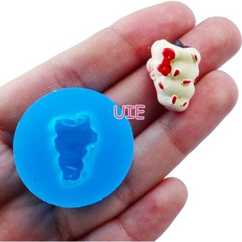GYL160U 16.1mm x 11.8mm Roll Cake Silicone Mold Fondant Cake Decoration Candy Resin Clay Earrings Necklace Craft Soap Candle
