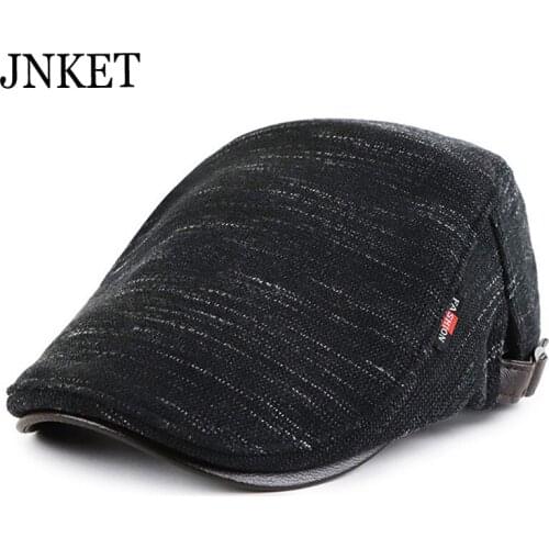 JNKET Fashion Autumn Winter Beret Hat Peaked Cap Knitted Hat Men Womens Flat Cap Duckbill Cap Warm Hat Casquette Gorras