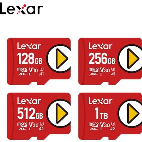 100% Original Lexar Play Memory Card 1TB 512GB A2 V30 Read Speed up to 150MB/S Class 10 TF Card 256GB A1 U3 Microsd Card