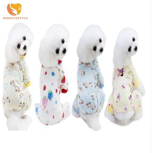 Dog Jumpsuits Overalls Clothes For Dogs Cotton Dog Pajamas Clothes For York Dogs Autumn Cloth Puppy Sleeping DOGGYZSTYLE