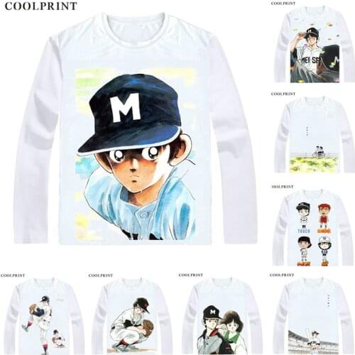 Touch Tatchi Tatsuya Uesugi Shirts Long Sleeve Shirts Anime Kazuya Uesugi Touch Tankobon Tatsuya Kazuya and Minami Cosplay Shirt