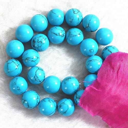 Beautiful blue calaite turquoises stone 4mm 6mm 8mm 10mm 12mm round loose beads making jewelry B286