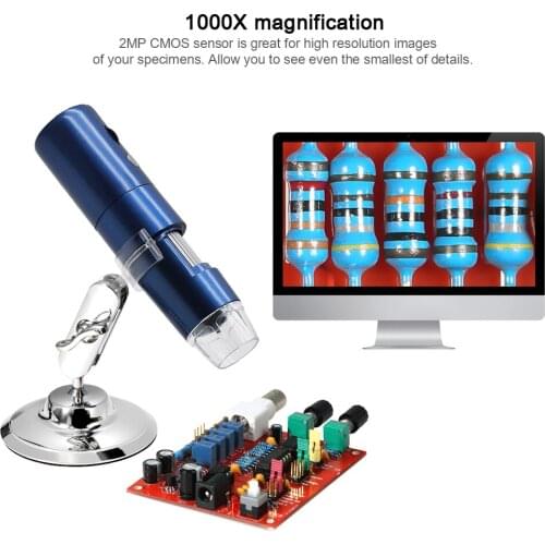 Wi-Fi Microscope Digital Microscopio Zoom Handheld LED Magnifier Glass1000X Usb Charge Microscope For iOS/Android Phone Tablet
