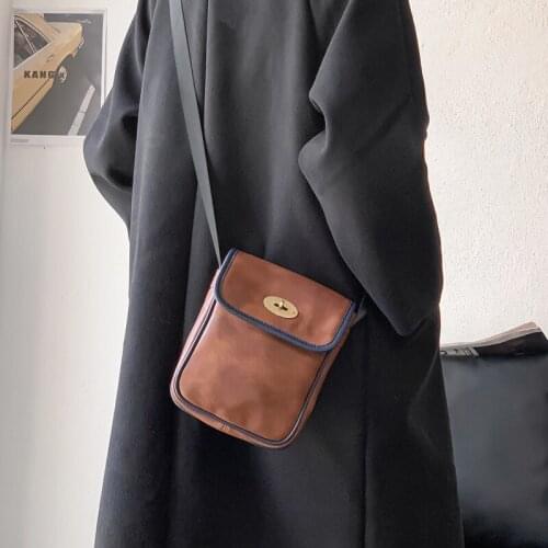 Tidog Retro satchel mens Korean fashion street boys' Satchel shoulder bag