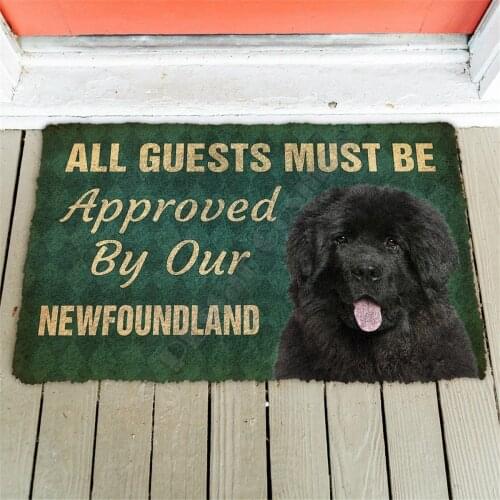 3D Printed Must Be Approved By Our Newfoundland Doormat Non Slip Door Floor Mats Decor Porch Doormat 02