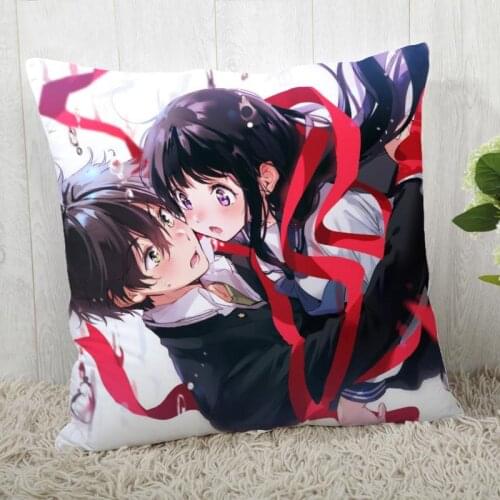 Hyouka Anime Pillow Cover Customize Pillow Case Modern Home Decorative Pillowcase For Living Room 45X45cm A19.12.13