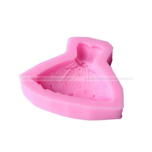 New DIY Skirt Cake Flip Sugar Baking Mold Liquid Silicone Mold D106