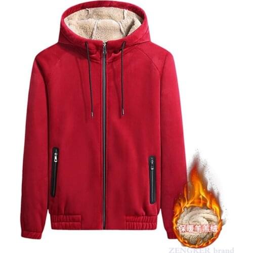 Autumn and winter hooded cardigan sweater for men with cashmere thickening warmth coat plus fat man with spring tide 9xl140kg