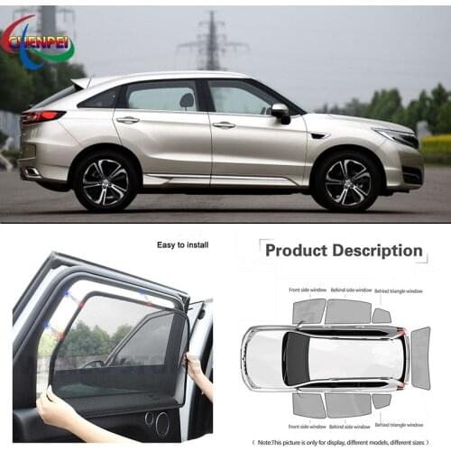 For Honda URV 2017 Car Full Side Windows Magnetic Sun Shade UV Protection Ray Blocking Mesh Visor Car Decoration Accessories