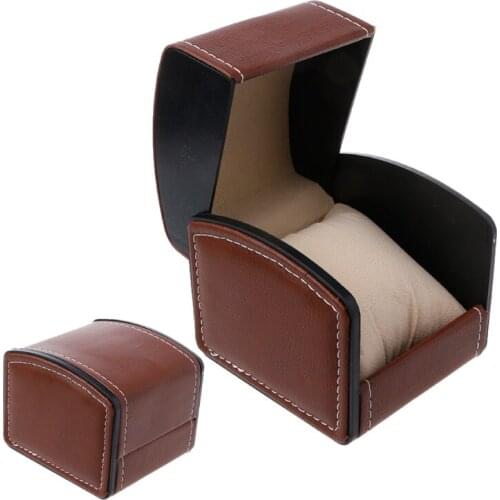 Luxury Faux Leather Watch Box With Pillow Package Case Bracelet Stand Holder New N11_D