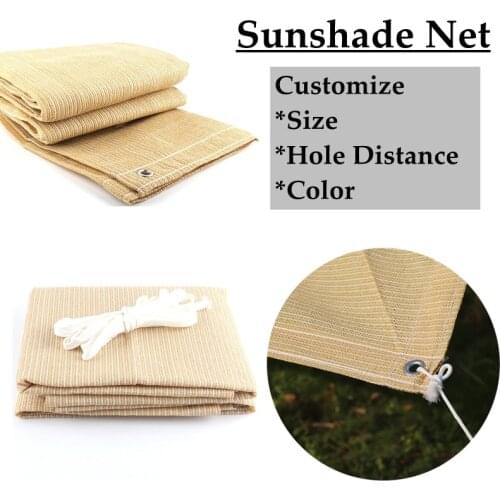 Khaki Shading Nets Home Use Anti-UV Villa Hotel Terrace Privacy Net Terrace Balcony Privacy Safety Nets Sails Plants Care Covers