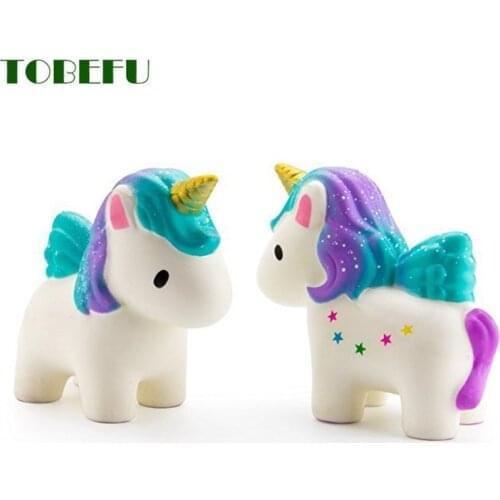 TOBEFU Kawaii Jumbo Unicorn Squishy Funny Kids Gift Slow Rising Antistress Stress Relief Squeeze Toy for Children Adult Dropship