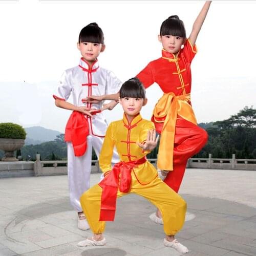 Adult Children Chinese traditional Wushu Costume clothing Kung Fu Suit Tai Chi Martial Art Uniform outfit print your logo