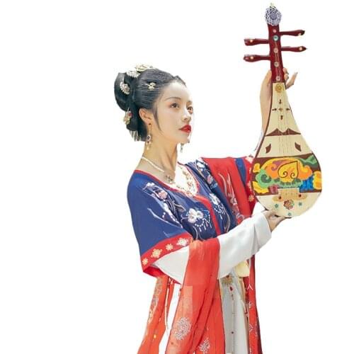 Tang Dynasty Ancient Costume Hanfu Dress Stage Performance Women Folk Dance Clothing Chinese Traditional Fairy Princess Dresses