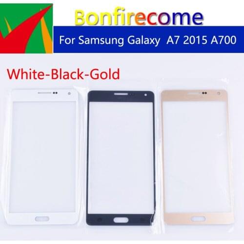 10pcs\lot For Samsung Galaxy A7 2015 A700 A7000 A700H A700F A700FD SM-A700F Front Outer Glass Touch Screen Lens Replacement