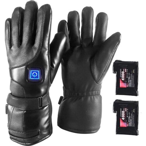 4000mA Motorcycle Gloves Waterproof Guantes Moto Touch Screen Motocross Gloves Windproof Motorcycle Heated Gloves For Man Women