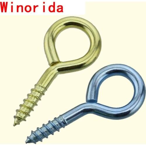 YoungSing Eyes Wood Screws Sheep Eye Ring Thumb Screw Hook Self Tapping Screws Household Lamp Hook Self-tapping Screw 10 Pcs