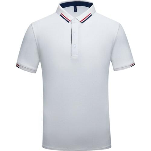 YSFZ HZ8199 Breathable Cotton Polyester Golf Polo Shirt Woman Man With 2 Stripes On Turn Down Collar And Cuff Summer Tennis Wear